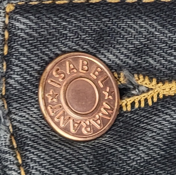 Isabel Marant Dark Gray Denim Pencil Skirt with Front Slit - Picture 3 of 11